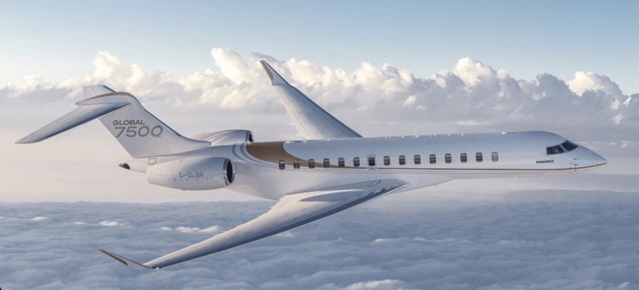 Jet privé long-courrier en vol